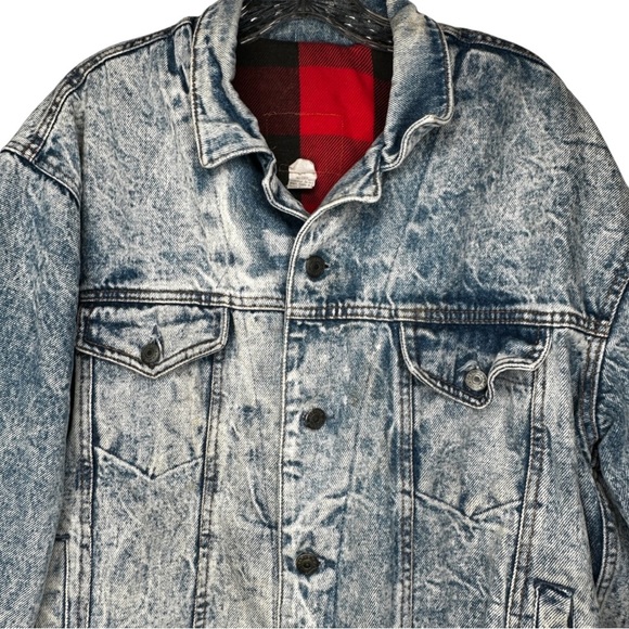 Vintage Gap Acid Washed Jean Jacket Quilted - Picture 2 of 6
